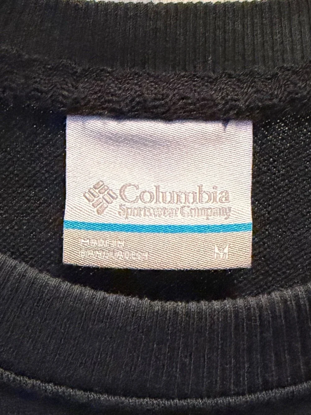 Columbia Sportswear Black Crewneck Sweatshirt Logo Pullover Men's Medium M